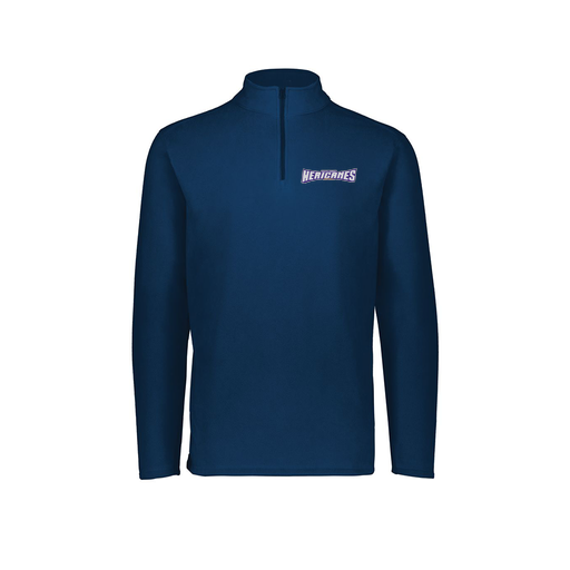 [6863.065.XS-LOGO2] Men's MicroFleece 1/4 Zip Pullover (Adult XS, Navy, Logo 2)