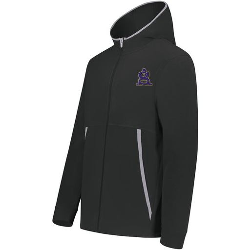 [6858.080.XS-LOGO3] Men's Chill Full Zip Fleece (Adult XS, Black, Logo 3)