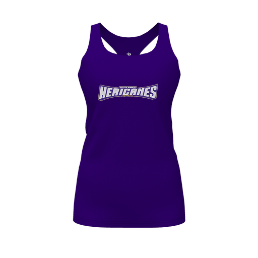 [FT0TRBPP-FYS-LOGO2] Decker Racerback Tank Top (Female Youth S, Purple, Logo 2)