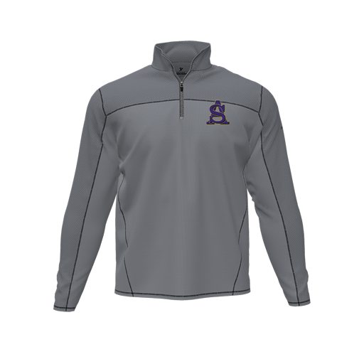 [CUS-DFW-QTRZ-PER-LSL-GRY-AS-LOGO3] Quarter Zip Pullover (Adult S, Gray, Logo 3)