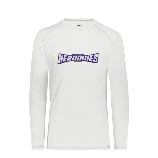 [6845.005.S-LOGO2] Men's SoftTouch Long Sleeve (Adult S, White, Logo 2)