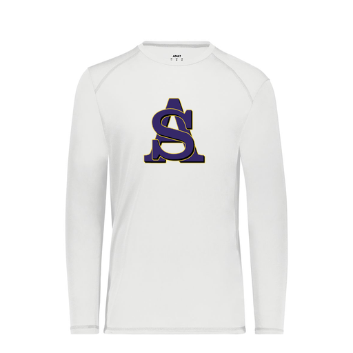 [6845.005.S-LOGO3] Men's SoftTouch Long Sleeve (Adult S, White, Logo 3)