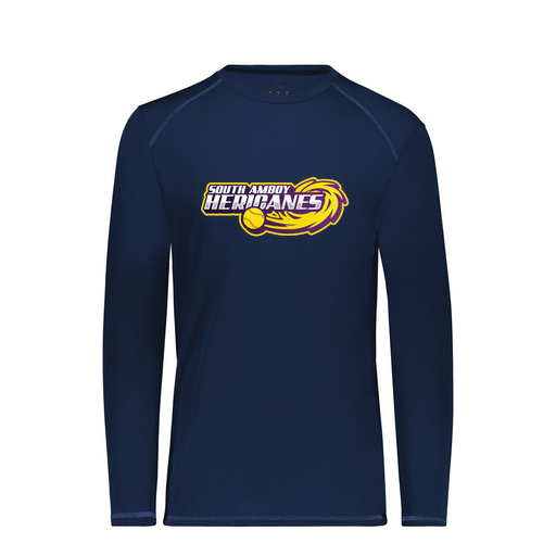 [6845.065.S-LOGO1] Men's SoftTouch Long Sleeve (Adult S, Navy, Logo 1)