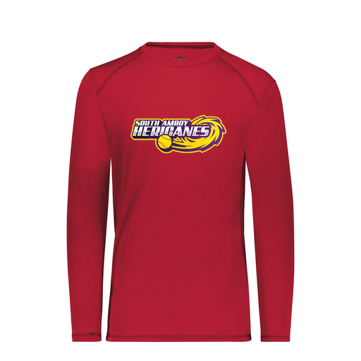 [6845.083.S-LOGO1] Men's SoftTouch Long Sleeve (Adult S, Red, Logo 1)