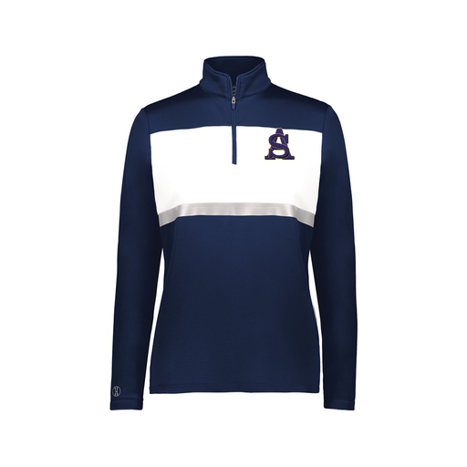 [222791.301.XS-LOGO3] Ladies Bold 1/4 Zip Pullover (Female Adult XS, Navy, Logo 3)