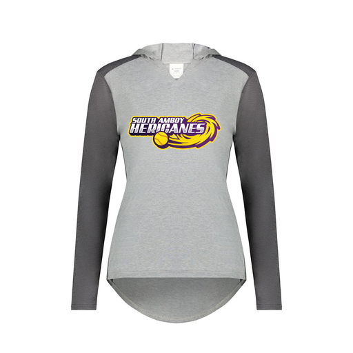 [6902.30V.XS-LOGO1] Ladies Vintage Hoodie (Female Adult XS, Gray, Logo 1)