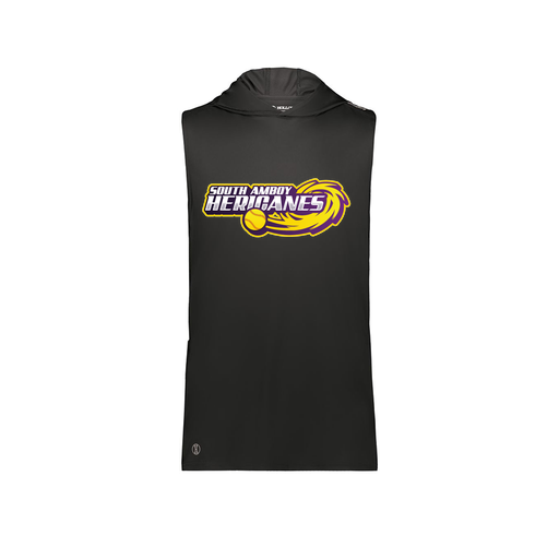 [222590.080.XS-LOGO1] Men's CoolDry Sleeveless Hoodie (Adult XS, Black, Logo 1)