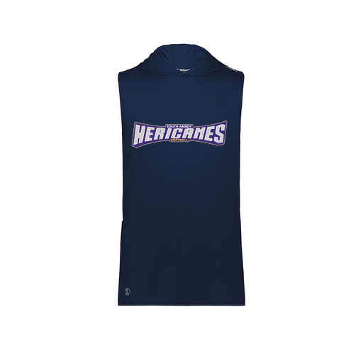 [222590.065.XS-LOGO2] Men's CoolDry Sleeveless Hoodie (Adult XS, Navy, Logo 2)
