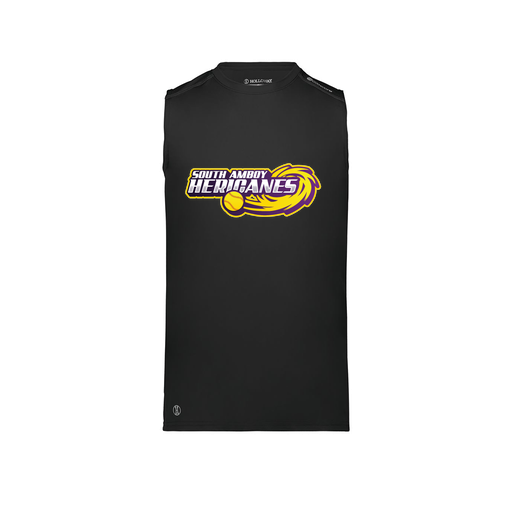 [222593.080.S-LOGO1] Men's CoolDry TankTop (Adult S, Black, Logo 1)