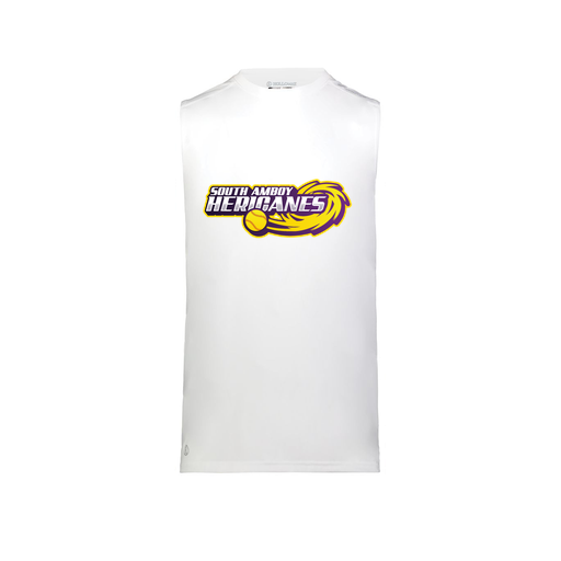 [222593.005.S-LOGO1] Men's CoolDry TankTop (Adult S, White, Logo 1)