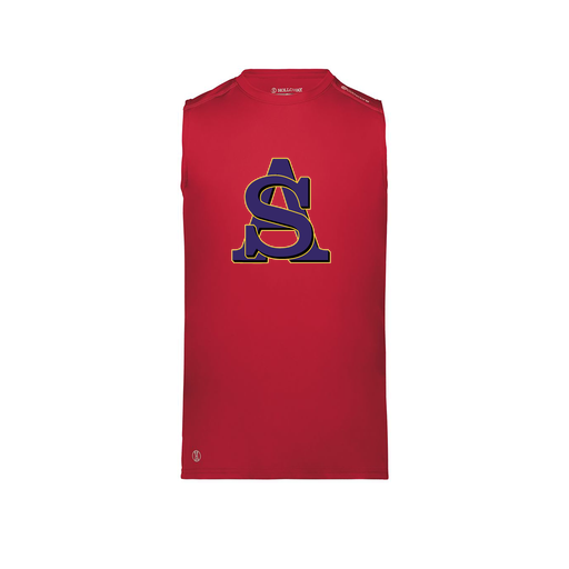[222593.083.S-LOGO3] Men's CoolDry TankTop (Adult S, Red, Logo 3)