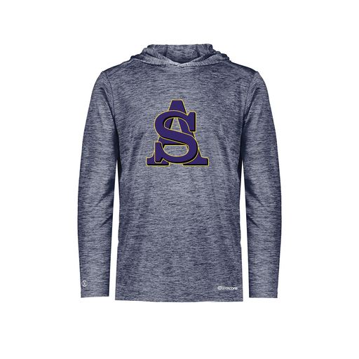 [FOLHCGNV-AS-LOGO3] Decker Men's Charge Hoodie (Adult S, Navy, Logo 3)