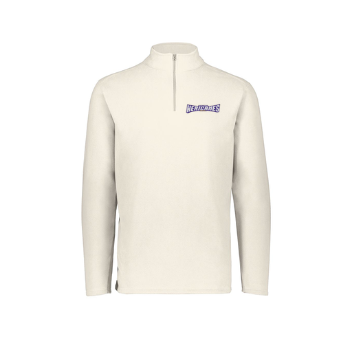 [6863.53T.XS-LOGO2] Men's MicroFleece 1/4 Zip Pullover (Adult XS, White, Logo 2)