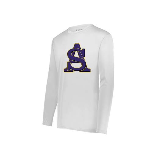 [222822.005.XS-LOGO3] Men's LS Smooth Sport Shirt (Adult XS, White, Logo 3)
