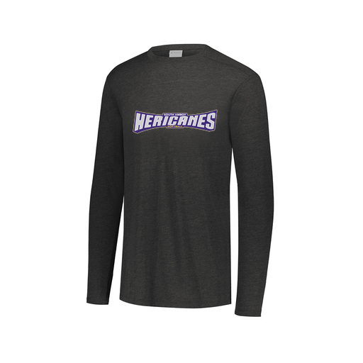 [FTLCUBBK-AXS-LOGO2] Decker Men's Tri-Blend T-Shirt - Long Sleeve (Adult XS, Black, Logo 2)