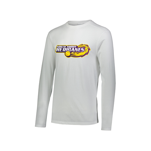 [FTLCUBWH-AXS-LOGO1] Decker Men's Tri-Blend T-Shirt - Long Sleeve (Adult XS, White, Logo 1)