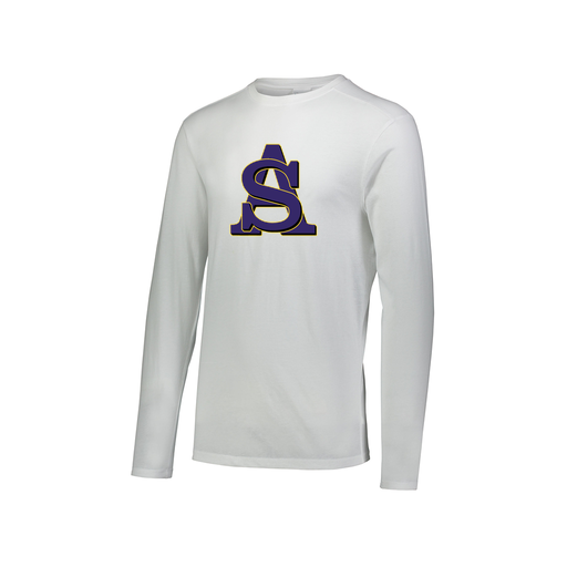 [FTLCUBWH-AXS-LOGO3] Decker Men's Tri-Blend T-Shirt - Long Sleeve (Adult XS, White, Logo 3)