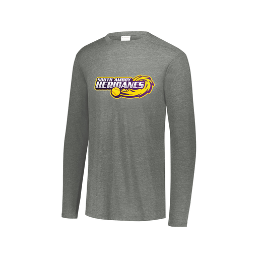 [FTLCUBGY-AXS-LOGO1] Decker Men's Tri-Blend T-Shirt - Long Sleeve (Adult XS, Gray, Logo 1)