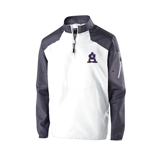 [229155.H04.XS-LOGO3] Men's Raider LS Pullover (Adult XS, White, Logo 3)